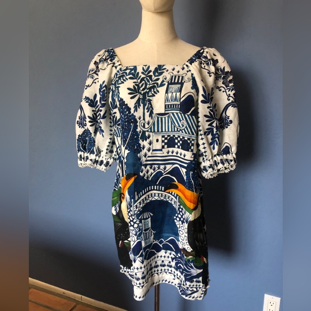 FARM Rio Linen Ancient Garden Dress